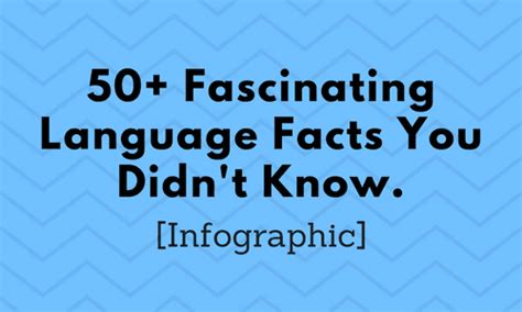 50 Fascinating Language Facts You Didnt Know Infographic Takelessons Blog