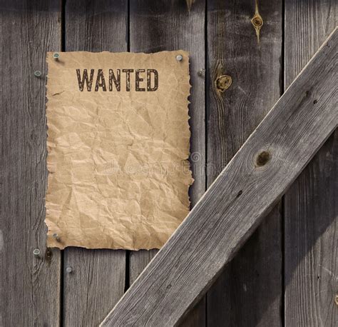 Wild West Wanted Poster Stock Image Image Of Plank Textured 22263373
