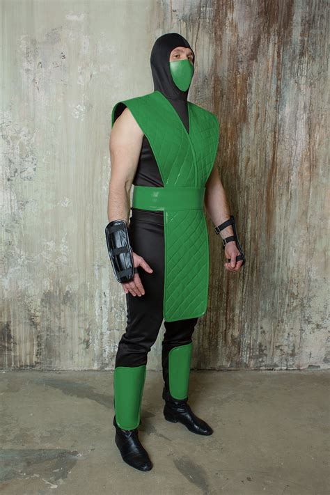 Mortal Kombat Cosplay Costume Reptile Costume With Vest And Etsy Canada