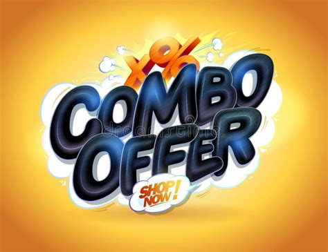 Combo Offer Web Banner Vector Mockup Stock Illustration Illustration