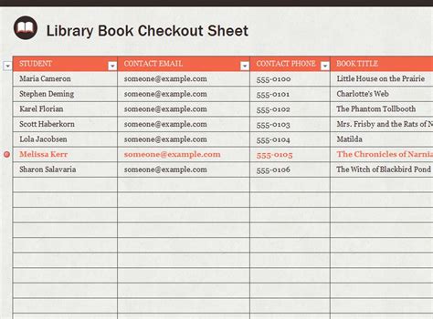 7 Best Images Of Library Sign Out Sheet Printable Book