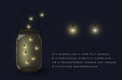 Mason Jars And Fireflies Clipart Mason Jar Image Mason Jars