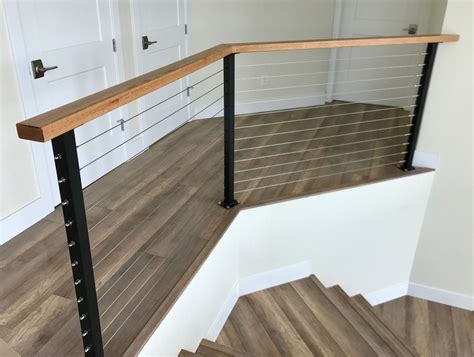 Interior Cable Rail Bannister Contemporary Staircase San
