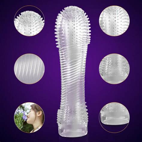 Reusable Penis Ring Extension Sleeves Solid Head Condom Contraception Ebay