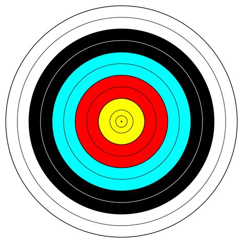 Clipart - FITA Official Face; archery target png image