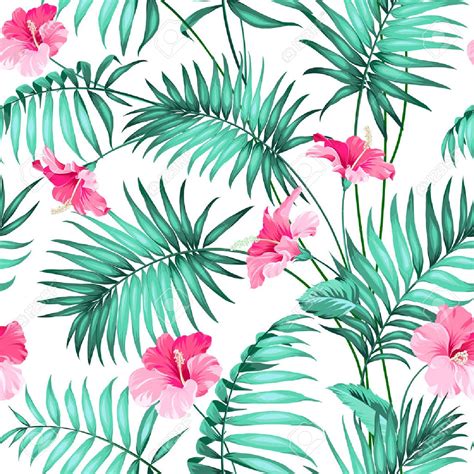 Free Download Seamless Pattern Tropical Background With Flowers Royalty