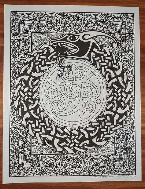 Celtic Ouroboros 2020 Oc My First Coloring Page Design Rsketches