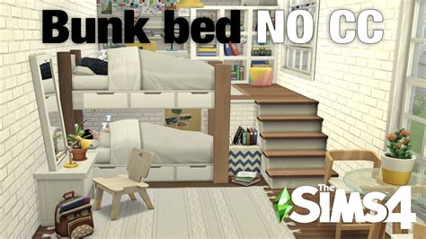 Sims 4 Bunk Bed No Cc Tutorial New Platforms Sims 4 Building