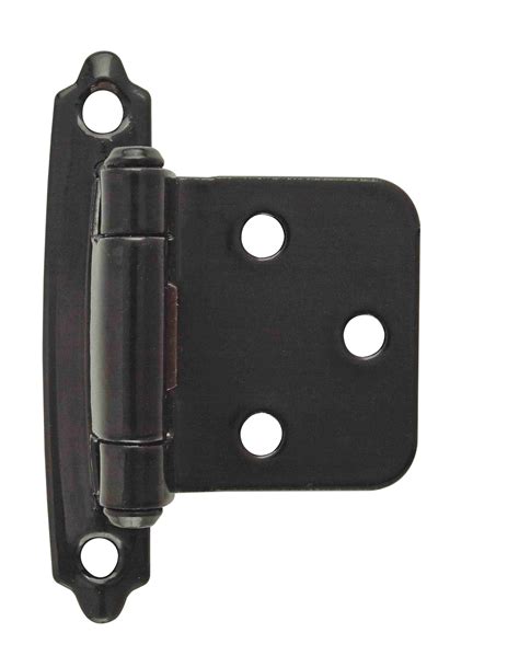Variable Overlay Self Closing Face Mount Black Hinge 2 Pack