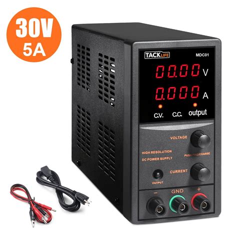 tacklife dc power supply variable 30v 5a with 4 digits display course and fine adjustments 00