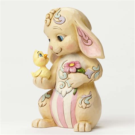 Jim Shore Heartwood Creek Rabbit With Chick All Ears For Easter 4051399