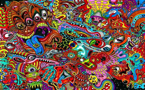 Large Trippy Psychedelic Wallpaper Supportive Guru