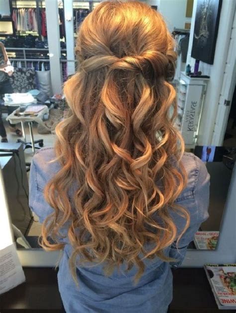 With a lovely gown, it's important that you wear an equally stunning hairstyle. Beautiful and simple Half up and half down hairstyle for ...