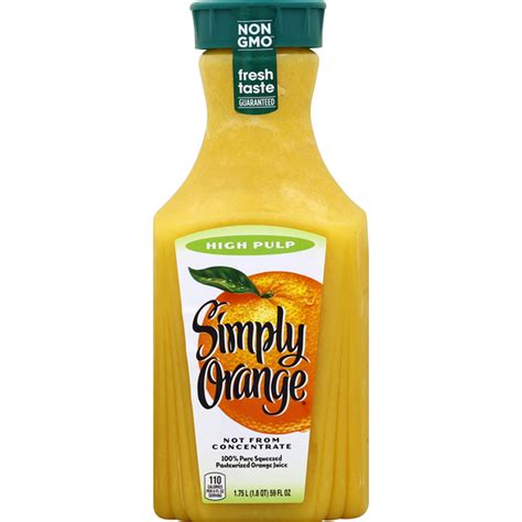Simply Orange High Pulp Juice Bottle 59 Fl Oz Delivery Or Pickup Near Me Instacart