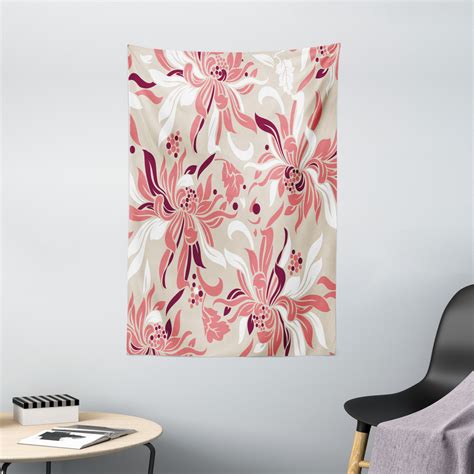 Perfect for being tired, loving bees and flowers. Floral Tapestry, Cute Swirled Florets in Pastel Tones Romantic Shabby Chic Fragrance Pattern ...