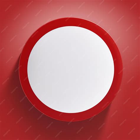 Premium Ai Image A Red And White Round Sign On A Red Background
