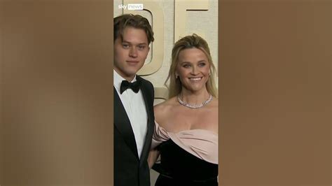 reese witherspoon and her son deacon at the golden globes youtube