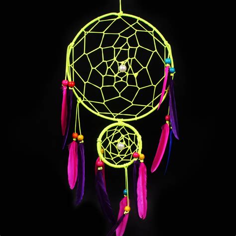 Double Ring Neon Green Dream Catcher Best Price Tacrossindia