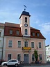 Wurzen in Sachsen, das Rathaus im klassizistischen Stil wurde 1803 ...