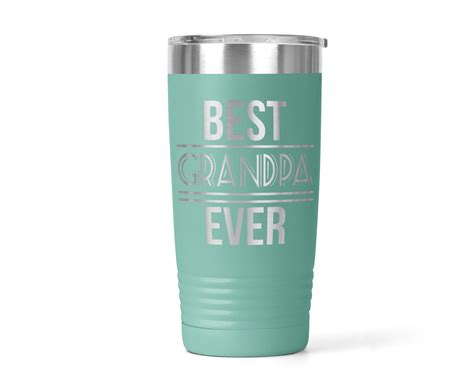 Best Grandpa Ever Travel Coffee Mug Fathers Day T Etsy