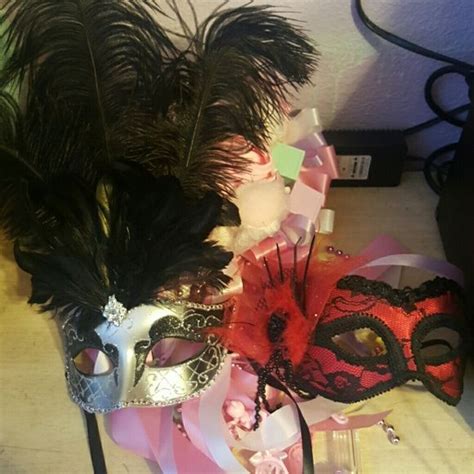 masquerade masks the silver is a tie on and the red has a band accessories hats masquerade
