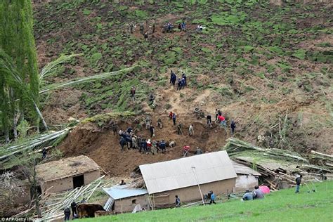 Landslide In Kyrgyzstan Kills 24 Including Nine Children Daily Mail