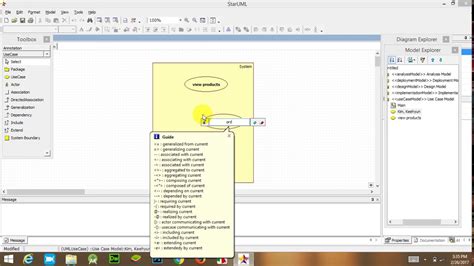 How To Create Usecase Diagram Through Staruml Youtube