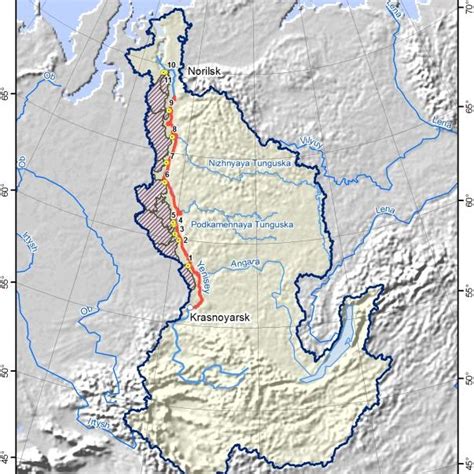 Characteristics Of Main Tributaries Of The Yenisei River Draining