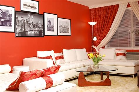 Red Living Rooms Design Ideas Decorations Photos