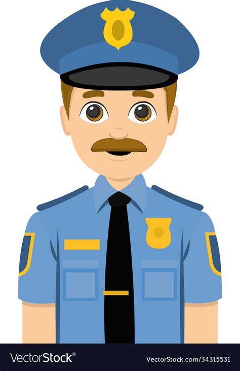 Policeman Royalty Free Vector Image Vectorstock