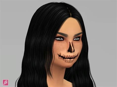The Sims Resource Halloween Skeleton Face Mask By Alexandrasine