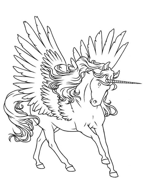 Winged Unicorn Coloring Pages Filolow
