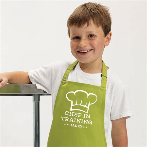 Personalised Chef In Training Kids Aprons By Instajunction Kids