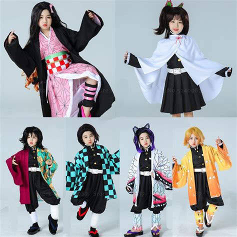 Anime Demon Slayer Niños Kamado Nezuko Cosplay Disfraces Kimetsu No