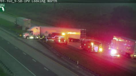 Semi Truck Crash Blocks All North Bound Lanes Of The Turnpike In Fort