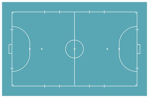 Futsal Court Or Indoor Soccer Field Layout For Illustration Pictogram