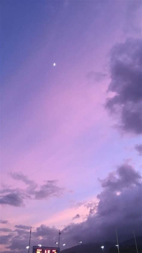 Night Sky Twilight Half Moon Lavender Sunsets Lavender