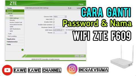 Look in the left column of the zte router password list below to find your zte router model number. CARA GANTI PASSWORD WIFI ZTE F609 - YouTube