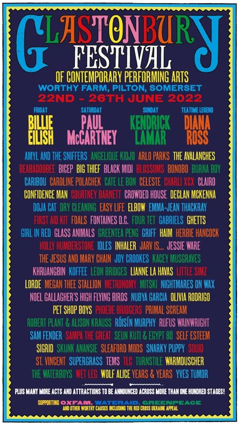 glastonbury festival 2023 uk festival listings festivals for all