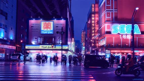 Aesthetic Japan Nightlife Wallpapers Wallpaper Cave