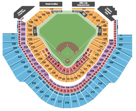 Chase Field Seating Charts And Maps Phoenix