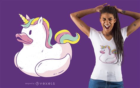 Unicorn Duck T-shirt Design - Vector Download