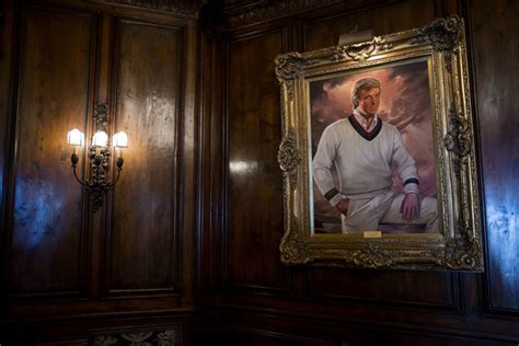 A Look Inside Mar A Lago A Portrait Of Donald J Trump Hanging In The