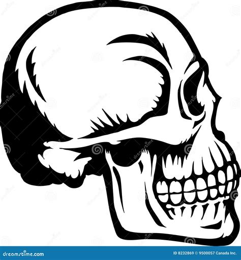 Side Skull Stock Vector Illustration Of Side Death Halloween 8232869