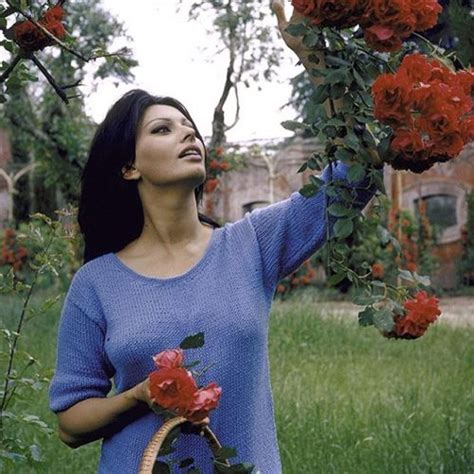 Sophia Loren Picking Roses Outside Her Villa In Life