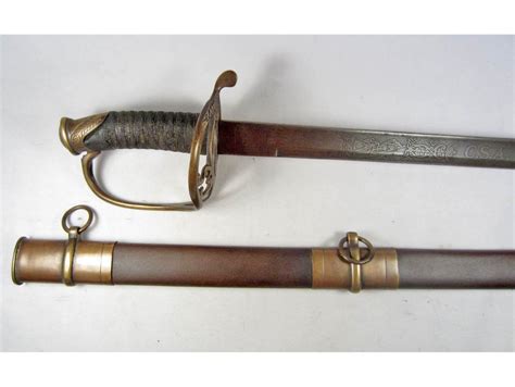 Confederate States Civil War Era Cs Cavalry Sword W Scabbard