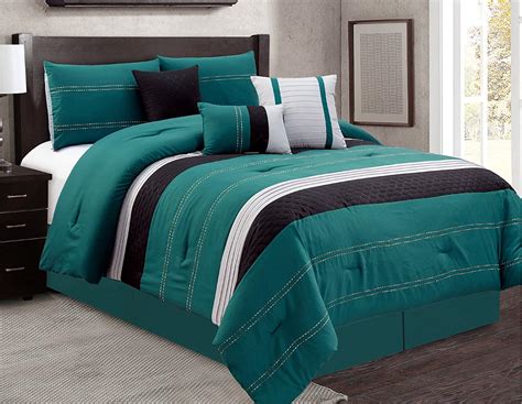 Our comforter sizes guide can help you determine how big yours should be so it can hang nicely. HGMart Bedding Comforter Set Bed In A Bag - 7 Piece Luxury ...