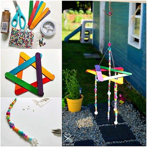 Easy Diy Beaded Wind Chime Craft For Kids Dollar Store Beads