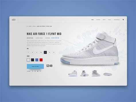 Ui Product Detail Air Force One Flynit Light By Brian Cox On Dribbble