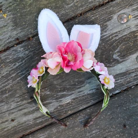 Custom Bunny Ears Easter Flower Crown Spring Flower By Lovelynohea